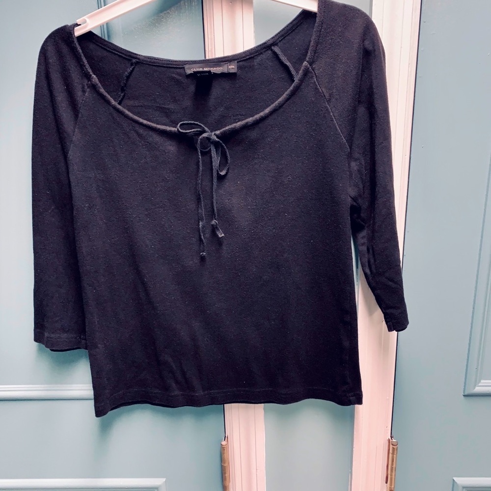 🆕 vintage CLUB MONACO cropped black tee